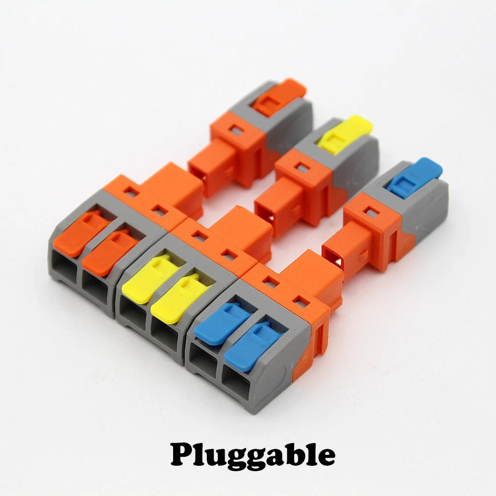 5PCS Quick Wire Connectors Lever Splicing 1/2/3/4/8/10 Pins Universal Compact Plugable Spliceable Male Female Terminals Blocks