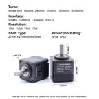 27mm Absolute Rotary Encoder RS485 RS232 CAN CANopen Modbus RTU Communication 6mm Solid Shaft IP54