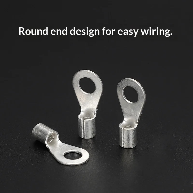 Circular Terminal Block OT1/1.5/2.5/4/6-4/5/6/8mm Cable Lug Spade Bare Copper Wire Connector Wires Non Insulated Crimp Terminal