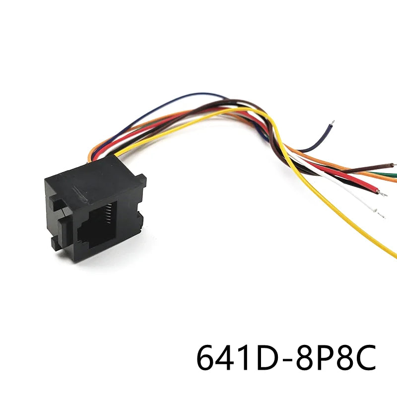 5/10PCS RJ11 RJ12 RJ45 Telephone Female Socket Connector With Wire 4P4C 6P6C 8P8C Female Jack Connector 616E 623K 616M 641D