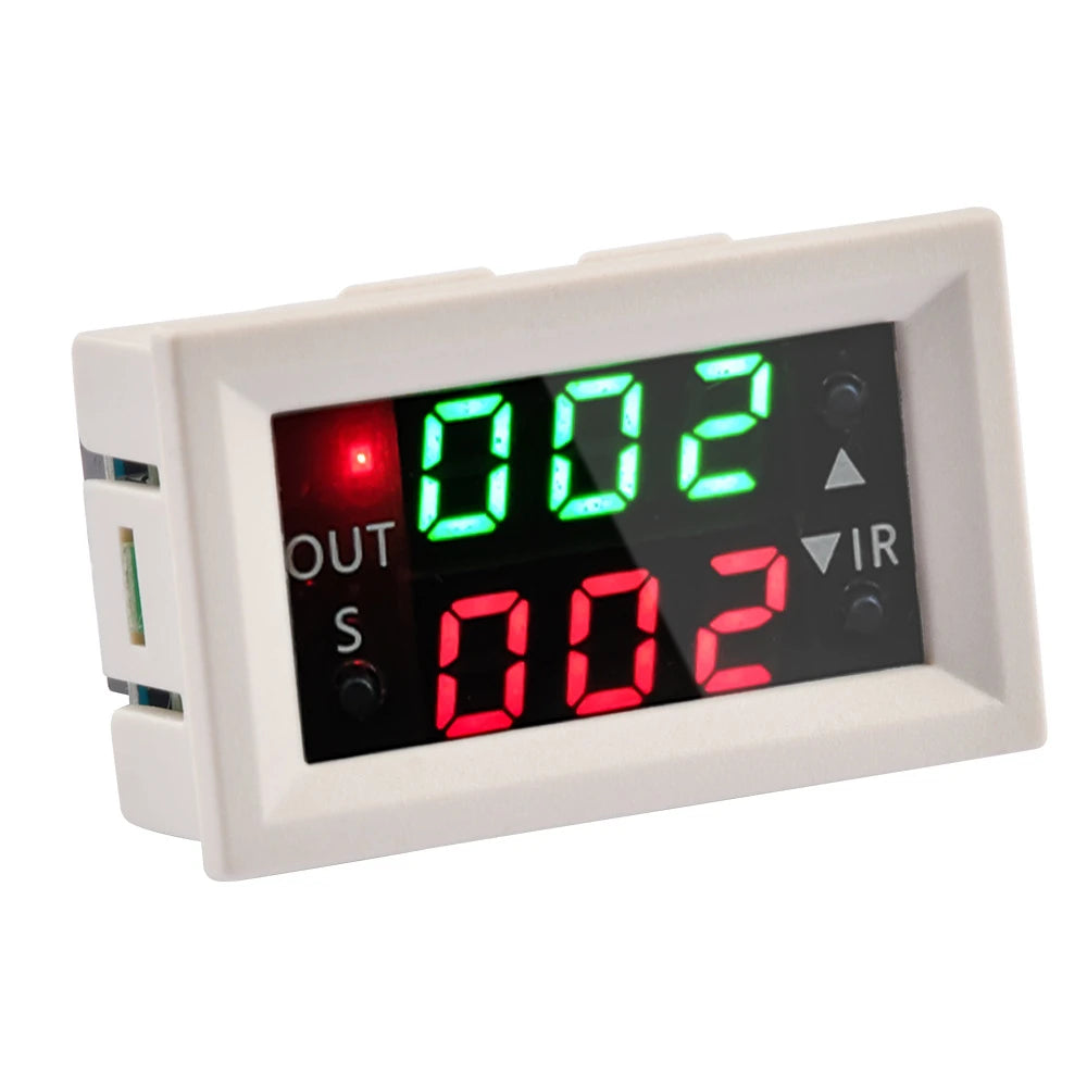 DC 12V Dual LED Display Time Relay Relay Module Timing T2401-N Digital Timer Relay Timing Delay Cycle Time Control Switch Home