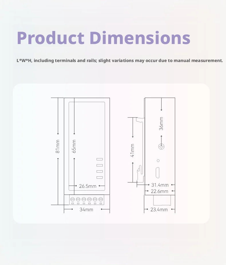 Serial to Ethernet Converter, RS485↔Ethernet, Modbus RTU/TCP Gateway, IP30, 5-36V DC, DIN Rail Mount