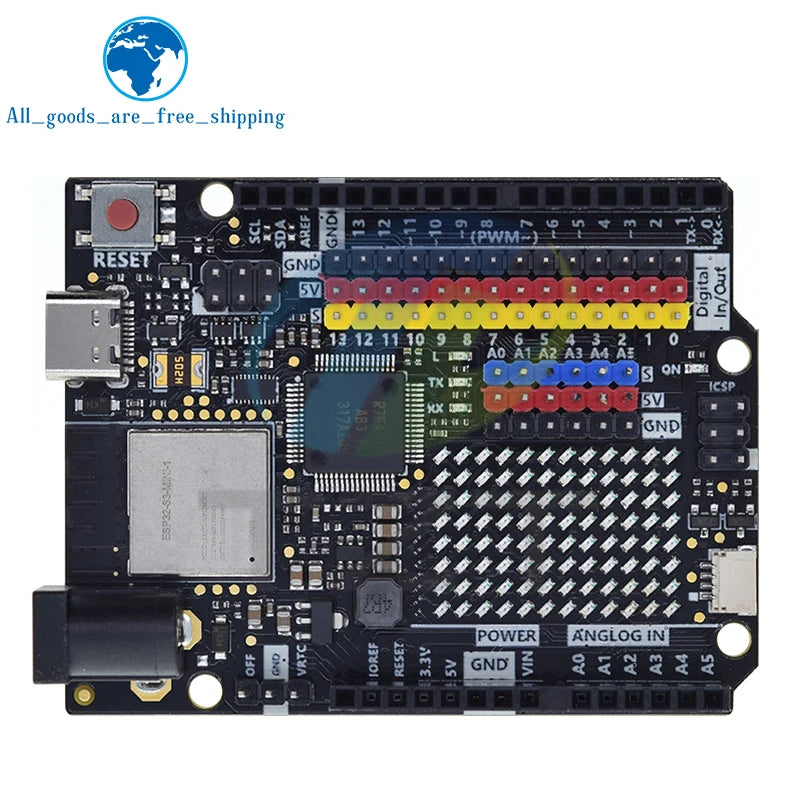 TZTUNO R4 Minima Type-C USB ESP32-S3 WIFI Edition Development Board For Arduino Programming Learning Controller