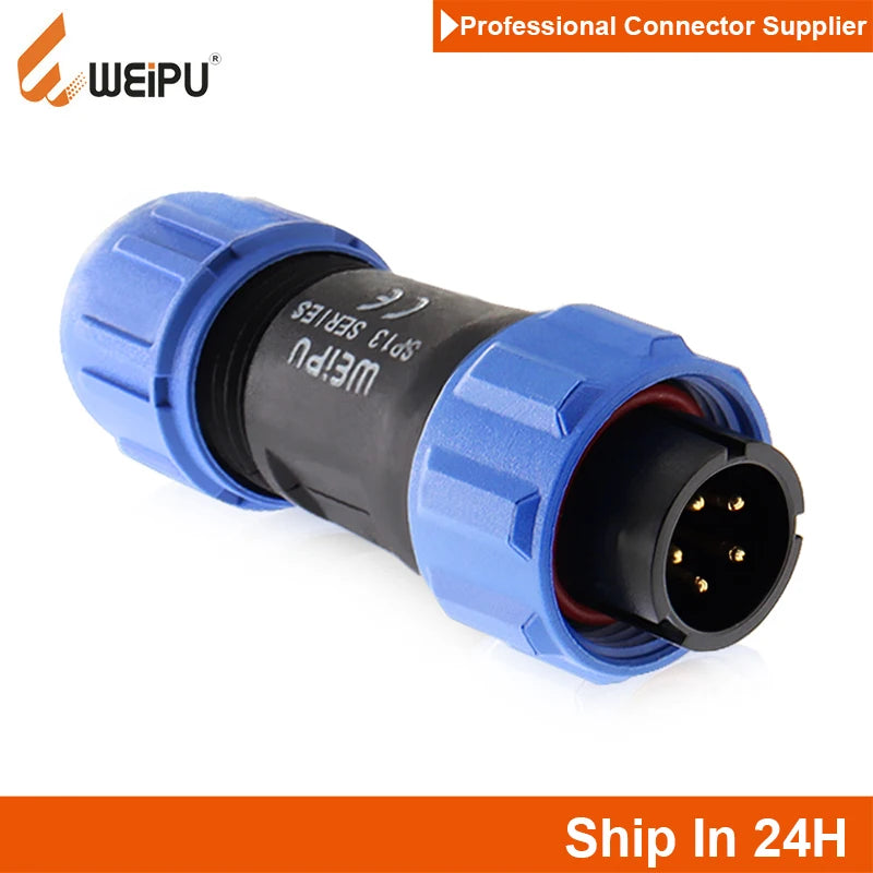 WEiPU SP13 Plastic M13 Waterproof Circular Power Plug Socket Wire Joint Connector 2 3 4 5 7 9Pin for Solar Audio Visual System