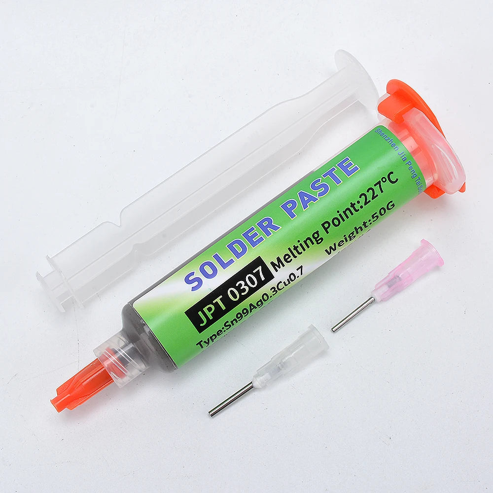 Lead Free High-Temperature Solder Paste Sn99 Ag0.3 Cu0.7 Needle Tube, Mobile Phone USB Socket Repair, LED Soldering