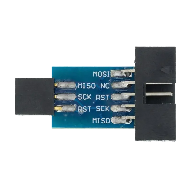 USBASP USBISP AVR Programmer USB ATMEGA8 ATMEGA128 ATtiny/CAN/PWM 10Pin Wire Module DIY + 10Pin To 6 Pin Adapter Board Shell