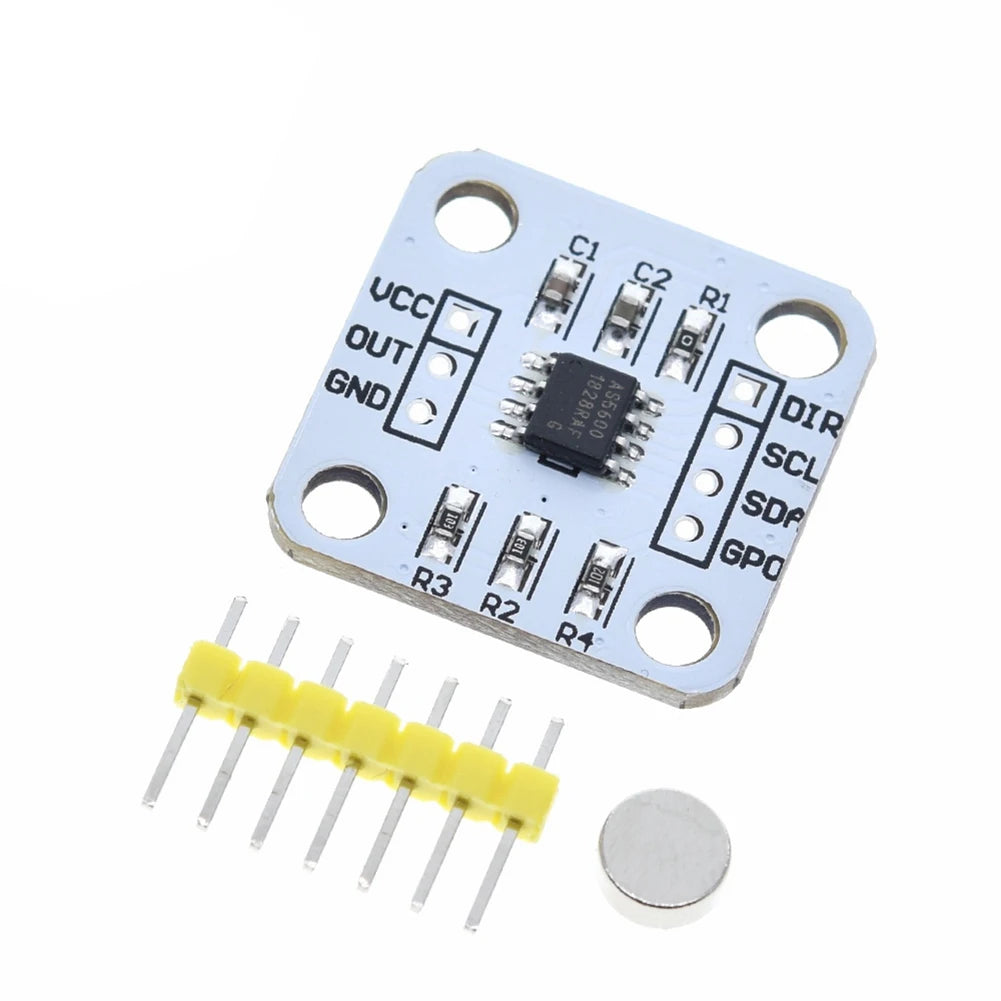 1/5/10PCS AS5600 Magnetic Encoder Module Magnetic Induction Angle Measurement Sensor 12bit High Precision 12bit 3.3V for Aduino
