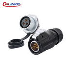 CNLINKO LP20 2/3/4 Pin IP68 Waterproof Quick Circular Connector Panel Mount Electrical Power Connector for Outdoor Eqiupments