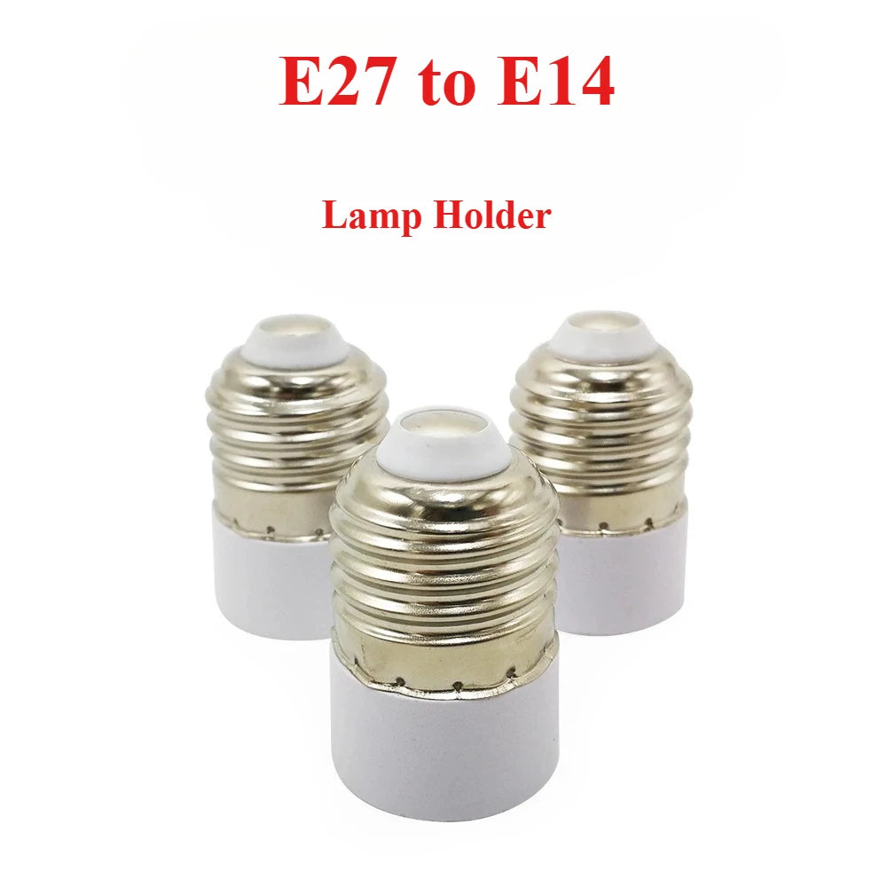 2pcs E27-E14 Lamp Holder Converter E14 Bulb Socket Adapter Fireproof Material Screw Mouth Lamp Socket Changer