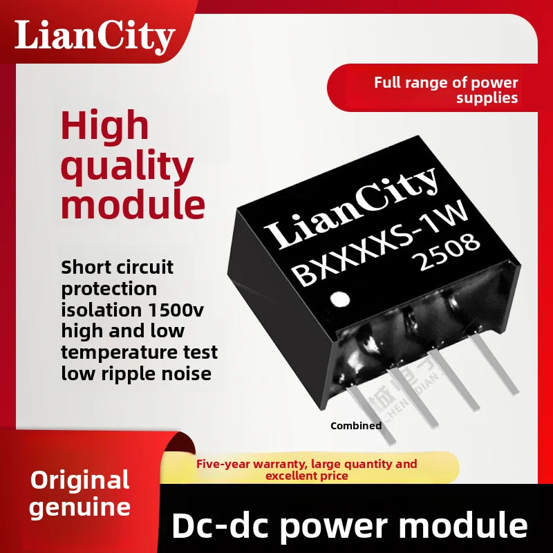 DC‑DC Converter With 1.5kV Input/Output Isolation, 5V To 5V Conversion, 1W Output Power, B0505S‑1WR3, Short‑Circuit Protection