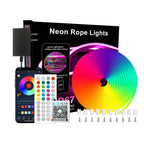 24V RGB Neon Rope Lights Waterproof Flexible Neon LED Strip Lights Bluetooth Music Sync with App/Remote Control 5m 10m 20m 30m