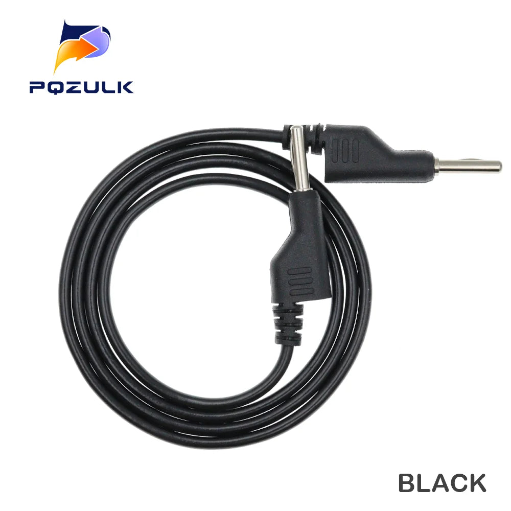 5PCS Double Ended Stackable 4MM Banana Plug Male Jack high Voltage Silicone Wire Multimeter Test Cable Lead Cord 1M Banana Jack