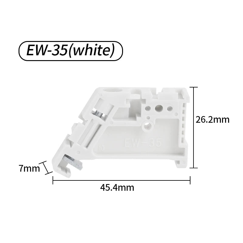 EW-35 DIN Rail Terminal Block Universal Crimping Terminal Block Gray/Brown/White Electrical Accessories 10 20 50 Pieces