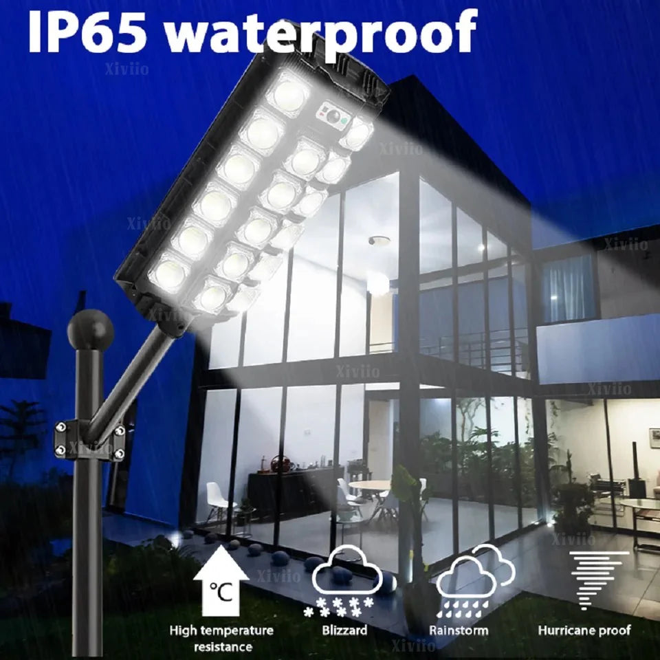 Powerful 150000W LED Solar Lights Outdoor Motion Sensor Solar Street Lamp Remote Control IPX67 Waterproof Street Garden Lantern