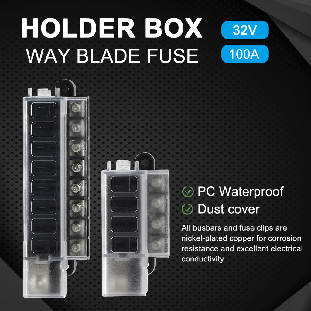 4/8 Way Car Fuse Accessory 12V 24V Car Truck Circuit Medium Insert Fuse Box Circuit Breaker Blade Fuses Circuit Standard ATO ATC