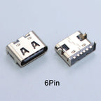 JCD 10PCS 2/6/16/24 Pin Type-C Charging Port USB-C Female Connector Charger Socket PCB Soldering SMD SMT DIY Repair Adapter