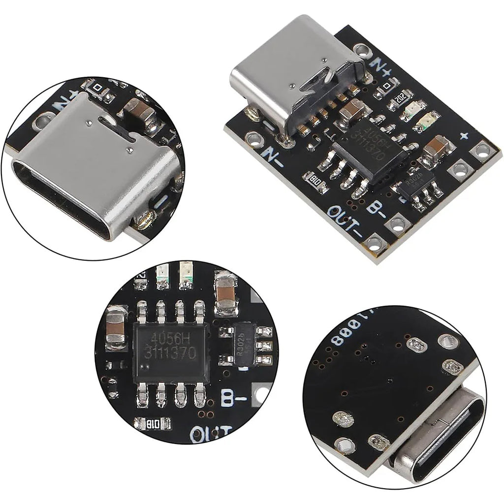 5/10PCS TP4057 1A Lithium Battery Charging Protection Board Module with Protection Type-C USB Charging Boards 3.7V 4.2V