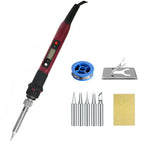 80W Digital Electric Soldering Iron Set Kit 220V 110V Temperature  Adjustable LCD Display Solder Welding Iron Tool Tips