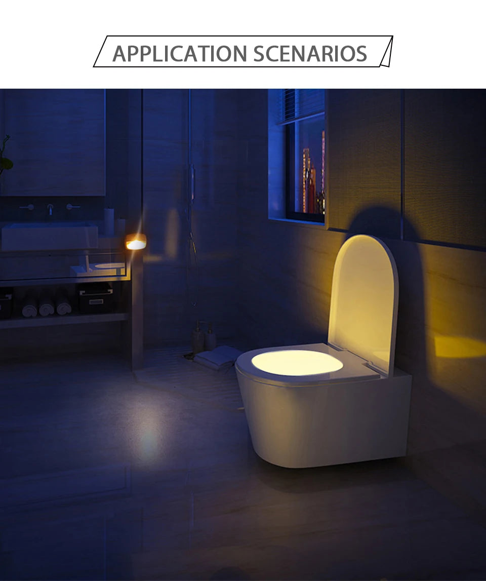 LED Night Light with Motion Sensor Cabinet Lamp Wireless Bedside Nightlight Battery Power For Bedroom Closet Stairs Lighting