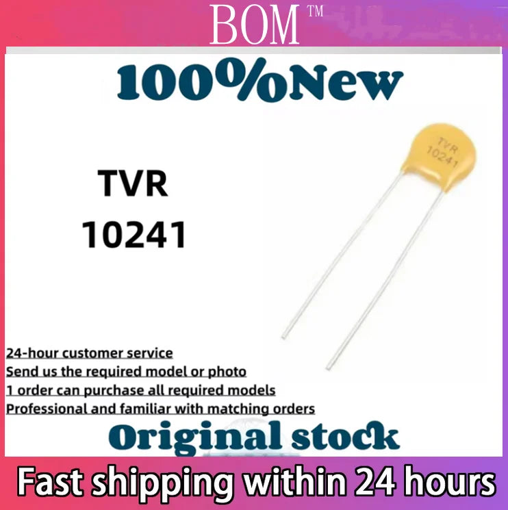 10Pcs/Lot TVR 10241 10D241K TVR10241V TVR10241 240v DIP VARISTOR METAL OXIDE TVR10241KSJEY Brand new original in stock