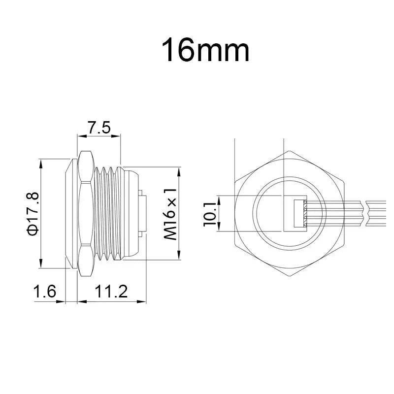 RGB Led Push Button Switch With Wire Custom Pattern Car DIY Waterproof Led Momentary 19/22/25/30 mm Self Reset 12v Symbol Signal