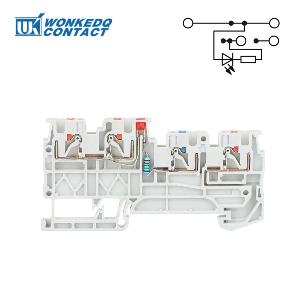 PTIO1.5/S/3 With Ground/LED Module Sensor/Actuator Din Rail Terminal Block Din Rail Electric Connector PTIO 1.5/S/3-PE/LED