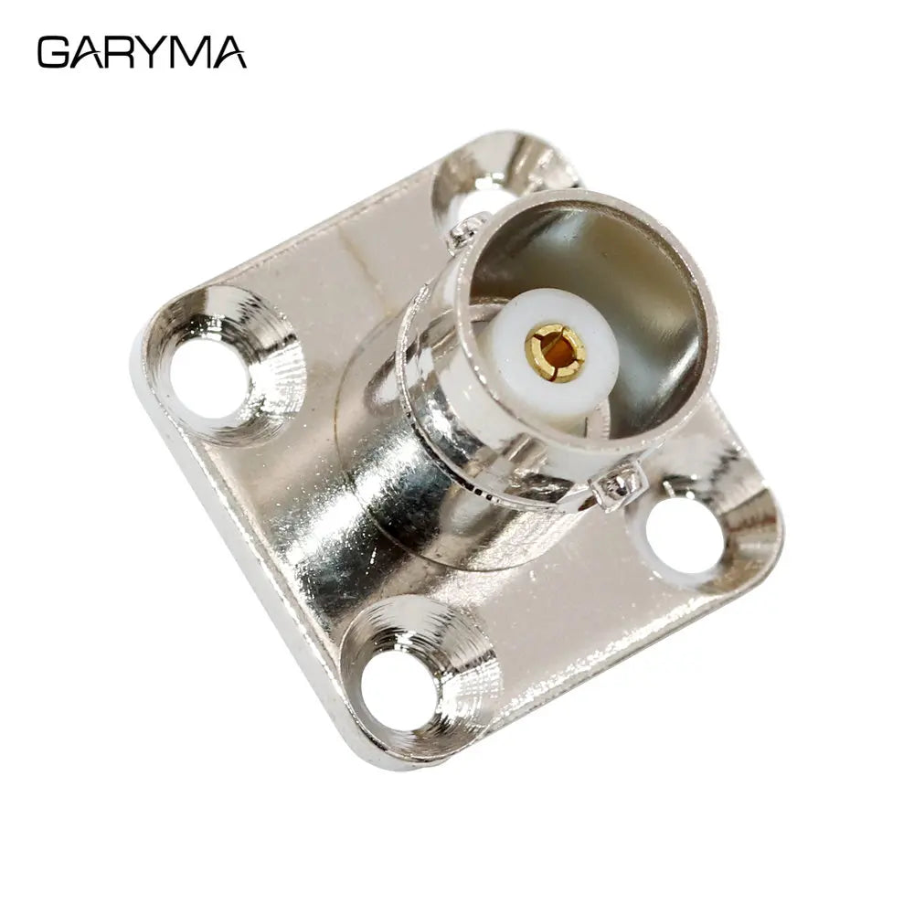5Pcs Q9 BNC Female Jack 4-holes Flange Solder Panel Mount RF Adapter Coaxial BNC Female Jack Brass