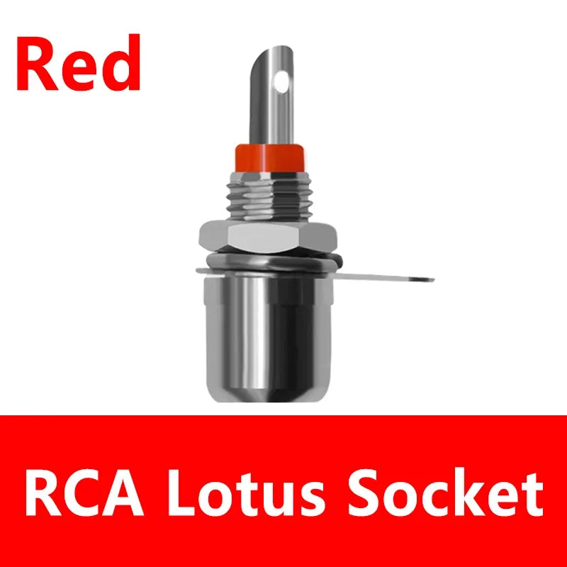 20/100PCS RCA Panel Mount Connector 6 Color RCA Female Socket RCA Panel Mount Audio Socket Plug Connector Bulkhead