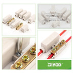 60A/400V 1-6mm2 Quick Butt Wire Connector High Power 100A/1000V 2.5-16mm2 Electric Cable Splicing Terminal Block Junction Box
