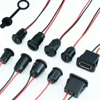 Waterproof USB C Female Charging Port Connector 1Pcs Chassis Mount Jack for DIY Electronics Project Use