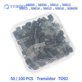 50/100PCS Transistor Kit S8050 S8550 S9011 S9012 S9013 S9014 S9015 S9018 SS8050 NPN Silicon TO92 Transistor Electronic Component