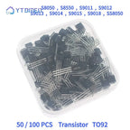 50/100PCS Transistor Kit S8050 S8550 S9011 S9012 S9013 S9014 S9015 S9018 SS8050 NPN Silicon TO92 Transistor Electronic Component