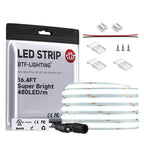 Super Bright 480 LEDs FCOB LED Strip Ultral Bright Efficient COB Light 2700K 6000K Dimmable Linear Flexible RA90 UL CE DC24V