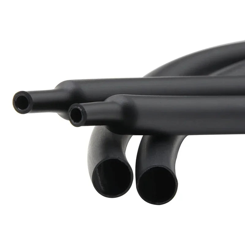 3:1 Black Dual Wall Heat Shrink Tube with Glue Dia.1.6mm - 50mm Polyolefin Insulated Wire Wrap Heat-shrinkable Sleeve For Cables