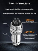GX12/GX16/GX20 2/3/4/5/6/7 Pin Male&Female Docking Aviator Aviation Plug Socket Circular Connector