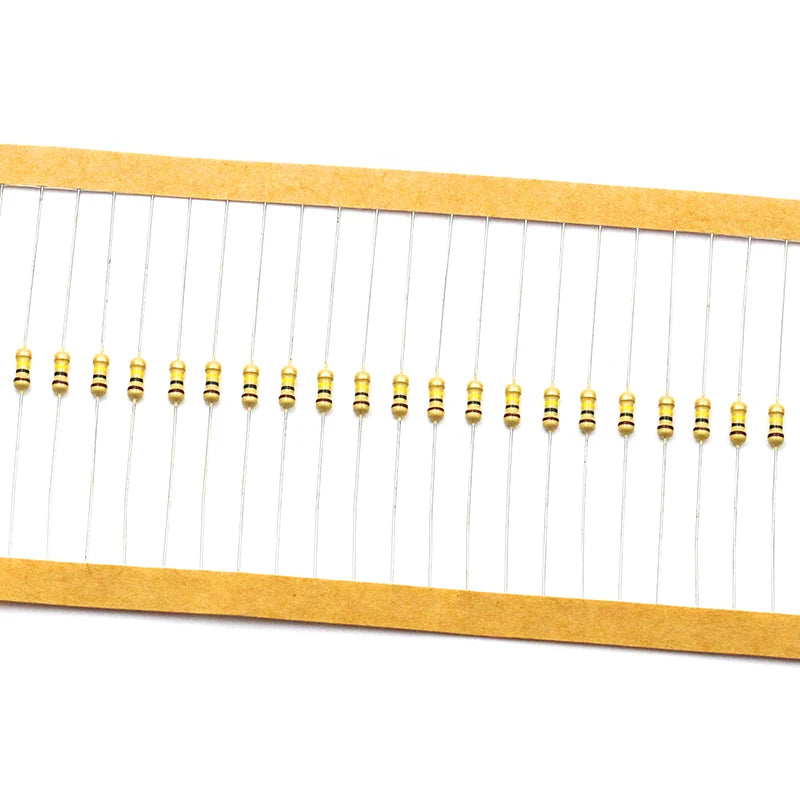100pcs 1/4W Carbon Film Resistor 100Ω~220KΩ 5% Resistance 100 120 300 330 1K 1.5K 2.2K 3.3K 10K  20K 100K 150K 220K Ohm