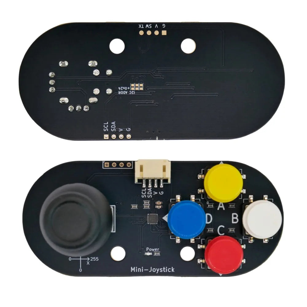 Mini-Joystick Module with I2C Interface 5 Buttons + Analog Thumbstick X/Y Axis for Arduino ESP32 micro:bit