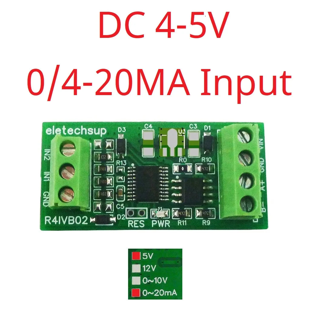 Highly Integrated 2ch ADC with Operational Amplifier Module for 4-20MA & 0-5V RS485 Modbus Applications