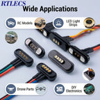 RTLECS Magnetic Connector RC Car Drone JST JR 24V 3A DC Power Battery Charger SM Led Strip Blind Connect USB Cable 2/3/4 Pin
