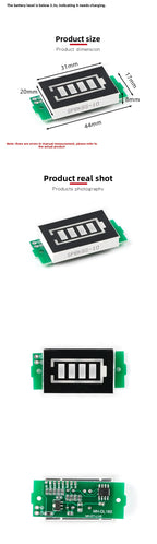 1S/2S/3S/4S/6S/7S/8S Lithium Battery Power Meter Display Module, 3‑String LED Lithium Battery Pack Indicator Light Boar