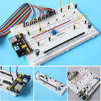 MB-102 MB102 Breadboard 400 830 Point 65 Jumper Wires Solderless PCB Bread Board Test Develop DIY for Arduino Power Module XCW