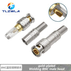 BNC Solderless Connector Q9 HD Video Oscilloscope Male Plug Welding Free 75-5 Ohm Monitoring Weldings Cable Connectors