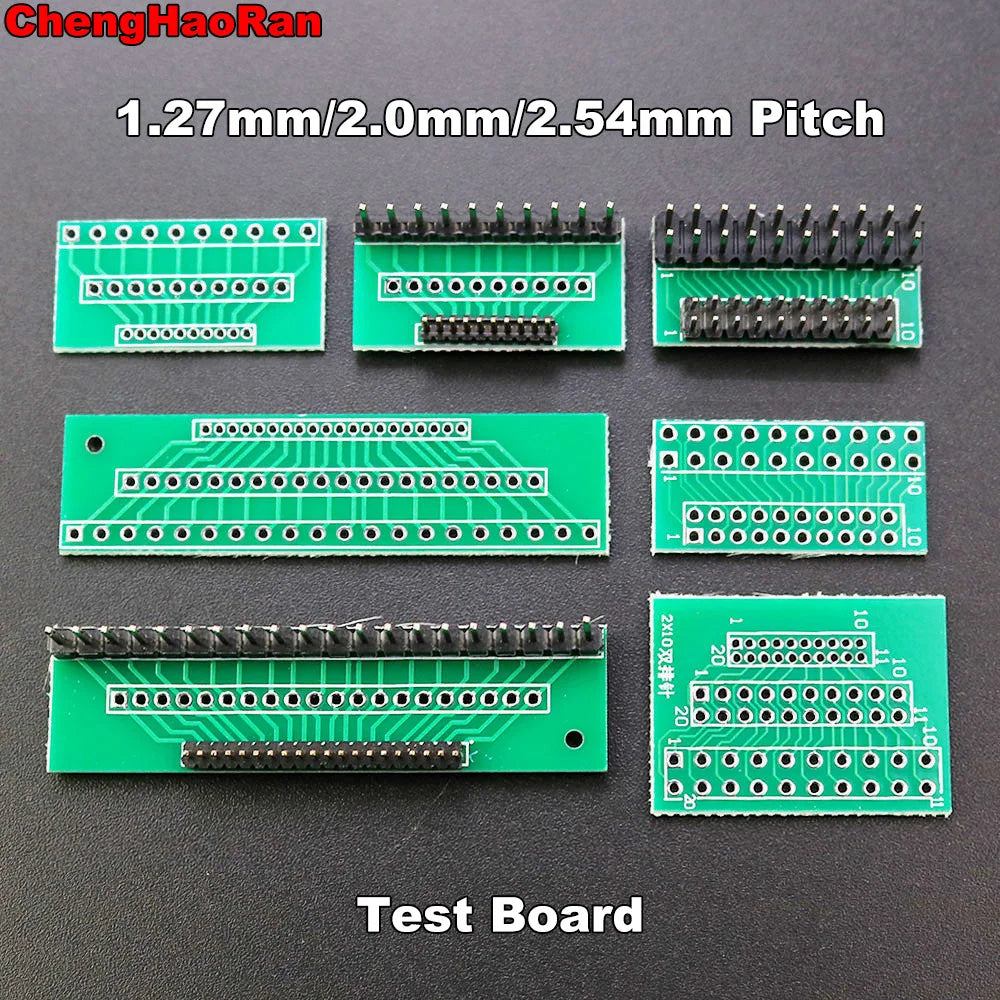 ChengHaoRan 1piece 1.27mm 2.0mm 2.54mm Pitch Transfer Plate Converter Single Double Row Pin PCB PCI Adapter Board