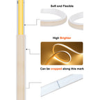12V 24V 320Leds/M COB Neon Strip Waterproof 3000K 4000K 6000K Home Decor High Brighter Flexible Ribbon Rope LED Light 0.5M-20M