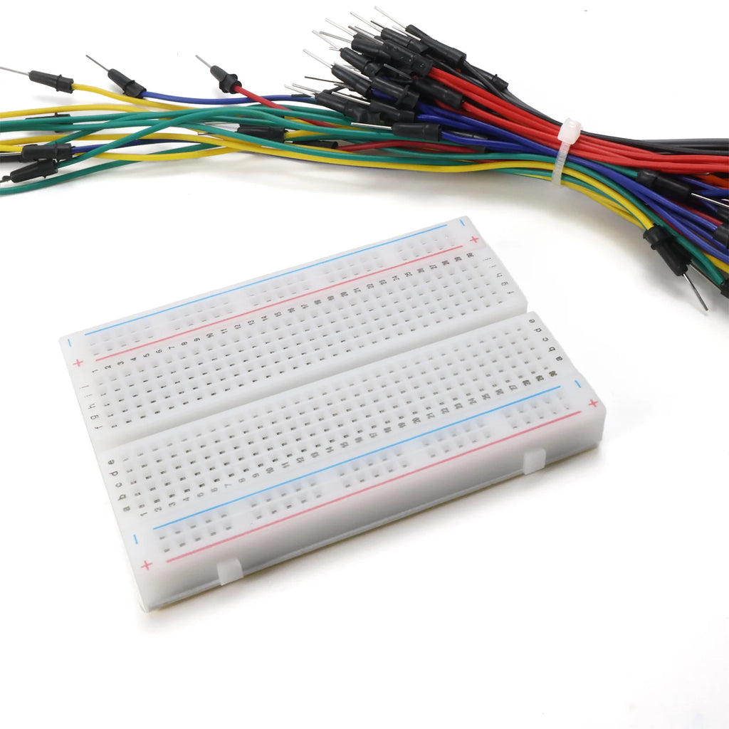 MB-102 830 Points Breadboard with 65pcs Jumper Wires Solderless PCB Prototype Board for Arduino DIY Kit