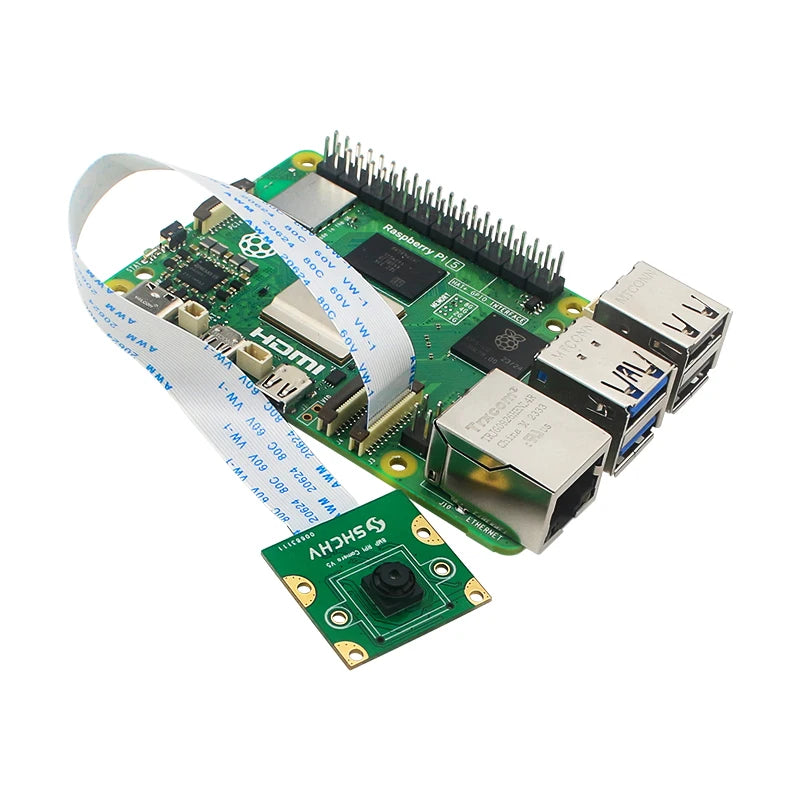 Raspberry Pi 5 8MP Camera IMX219 Sensor 77° 130° 200° FOV Fisheye MINI CSI Interface with 15cm FFC for RPI 5 Pi5