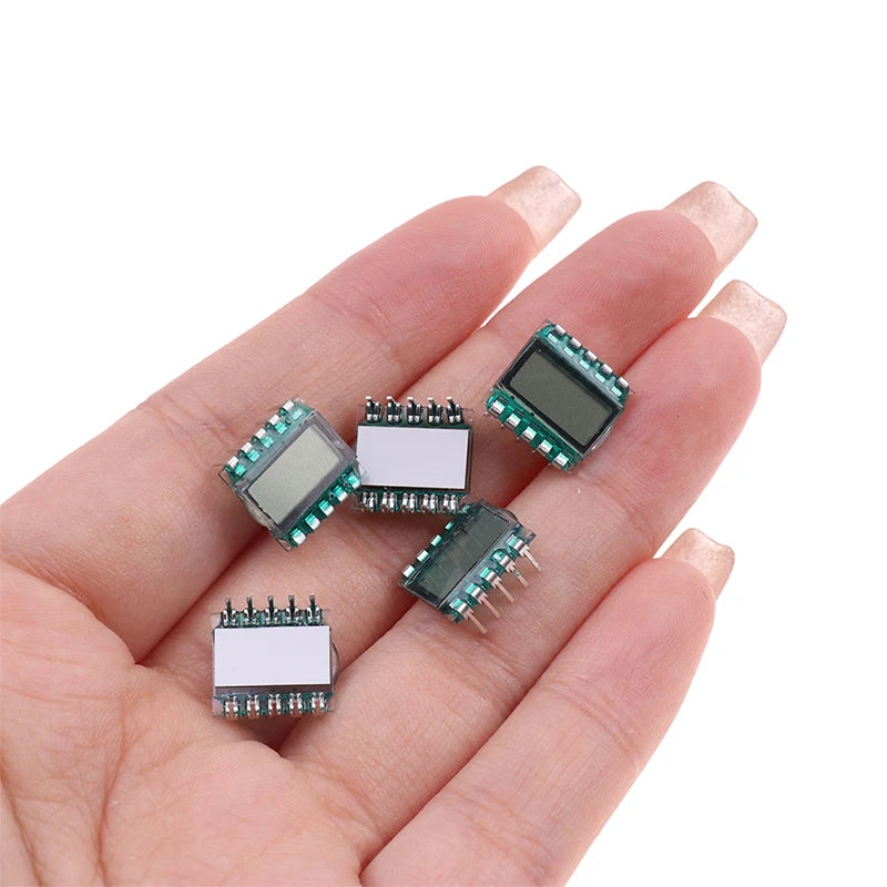 5PCS 10PIN TN Positive 3-Digits Segment LCD Panel 3.0V Digital Tube Display LCD Segment Code Screen 1.2*1.2cm