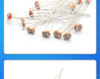 10PCS 5mm LDR Photo Light Sensitive Resistor Photoelectric Switch Sensor 5506 5516 5528 5537 5539 5549 12528  For Arduino