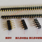 Spacing 2.54mm Round Hole Pin Header Double-Headed Pin Round Pin Header Gold-Plated Round Hole Header 1x2P 3P 4P 5P 6P 7P 1X40P