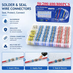 Waterproof Solder Seal Heat Shrink Butt Connectors Lug Terminals Insulated Electrical Wire Homework Equipment Heat Shrink Tube